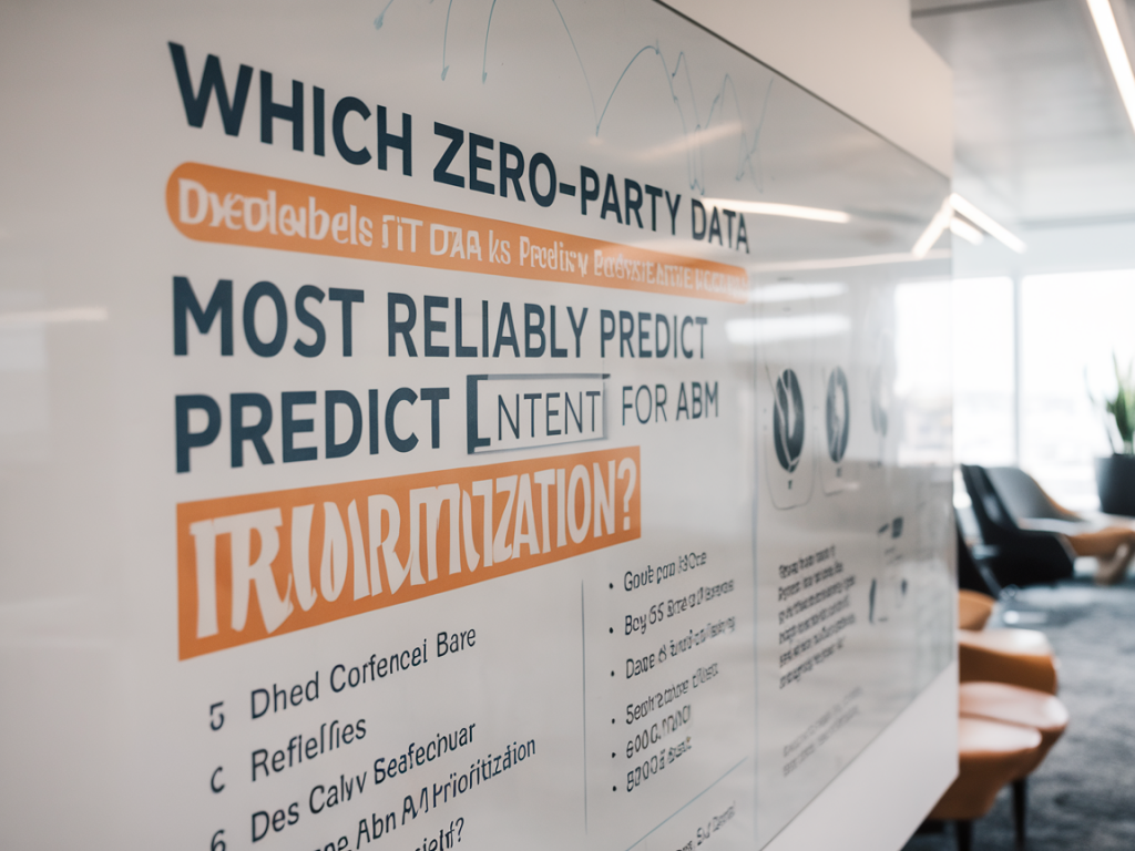 Which zero-party data signals most reliably predict enterprise account intent for abm prioritization?