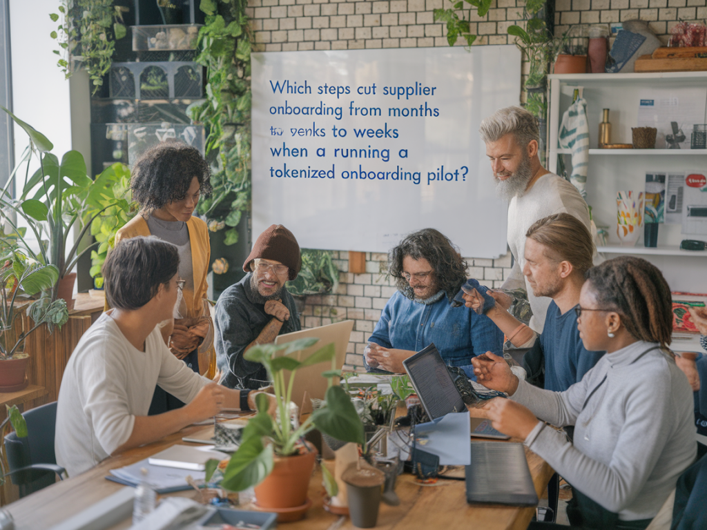 Which steps cut supplier onboarding from months to weeks when running a tokenized onboarding pilot